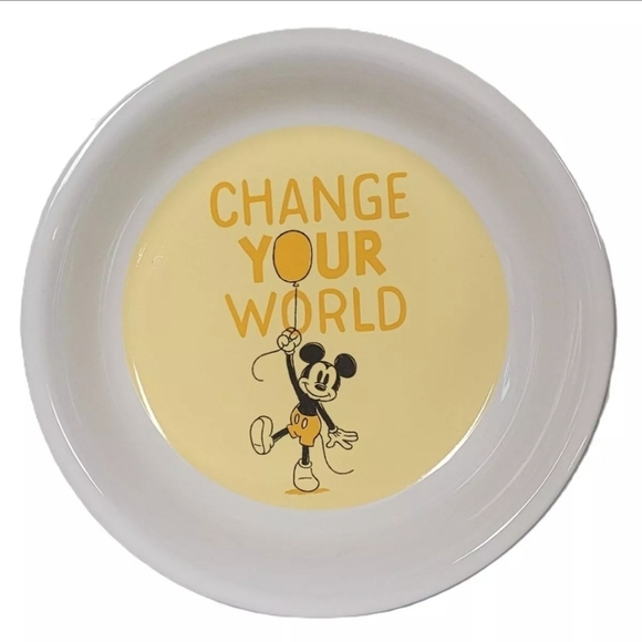 DisneyParks Mickey Mouse "Change Your World" 7.5-inch Pet Bowl NWT - Picture 2 of 6